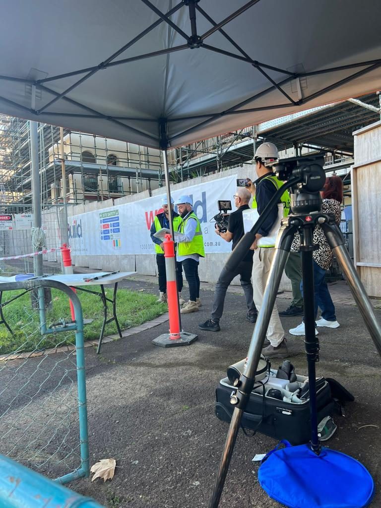 We Build Australia leadership on site at the Pyrmont heritage project